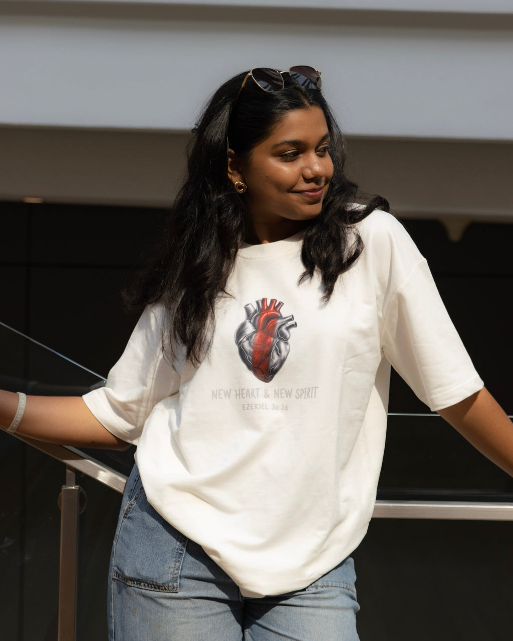 New Heart & New Spirit | Oversized Christian Graphic Tee