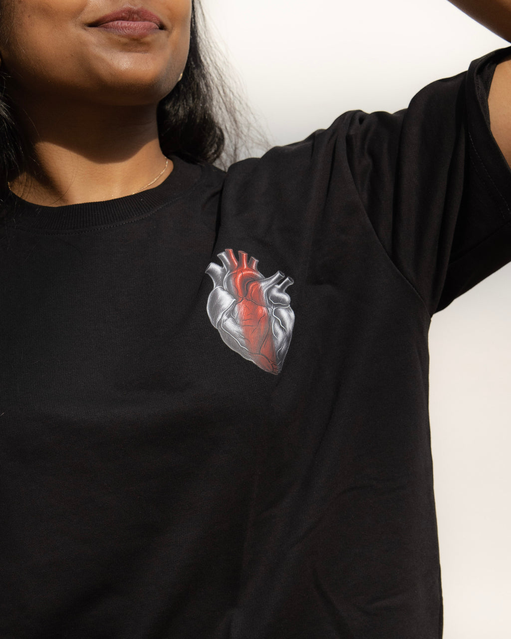 Here's my heart Lord - Black Oversized Tee