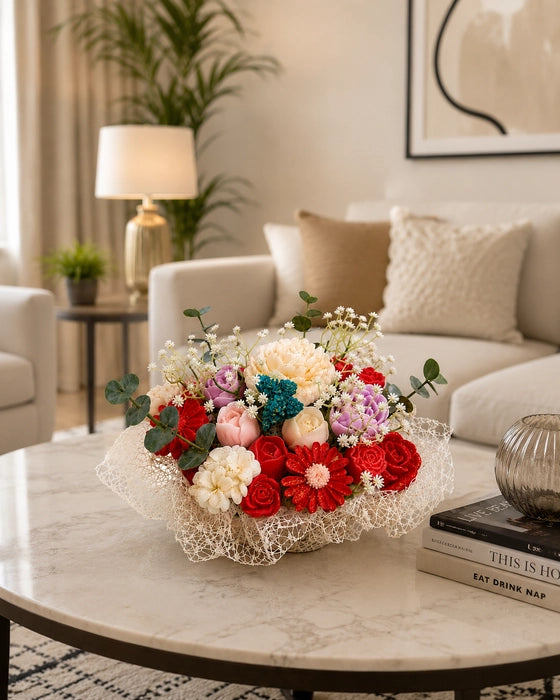 Fragrant Wax Flower Bouquet Centerpiece