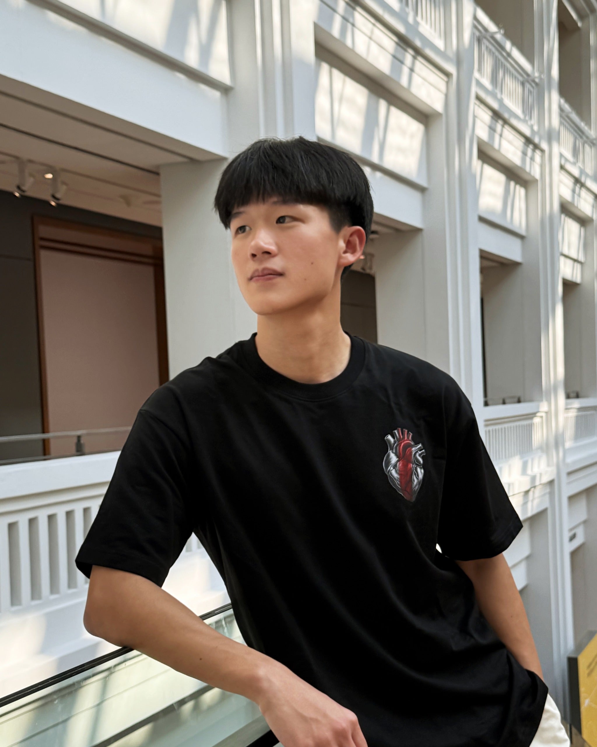 Here's my heart Lord - Black Oversized Tee