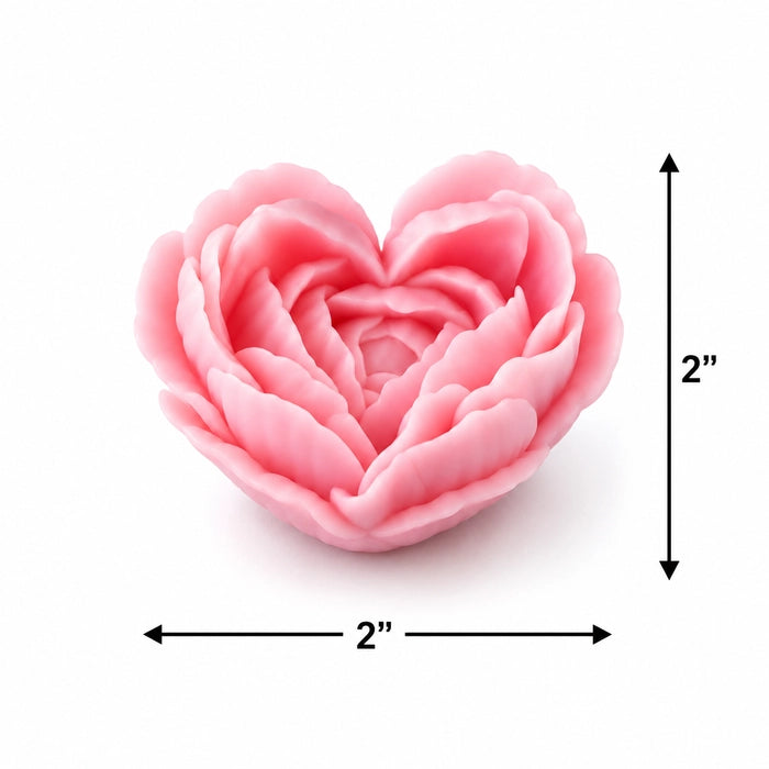 Peony Heart Candle ( Pack of four )